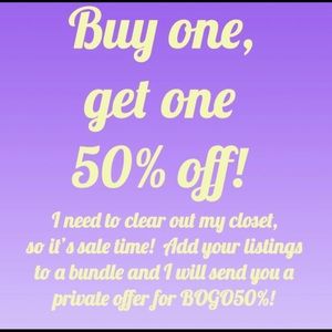 Bogo - Sale - item equal or leaser value